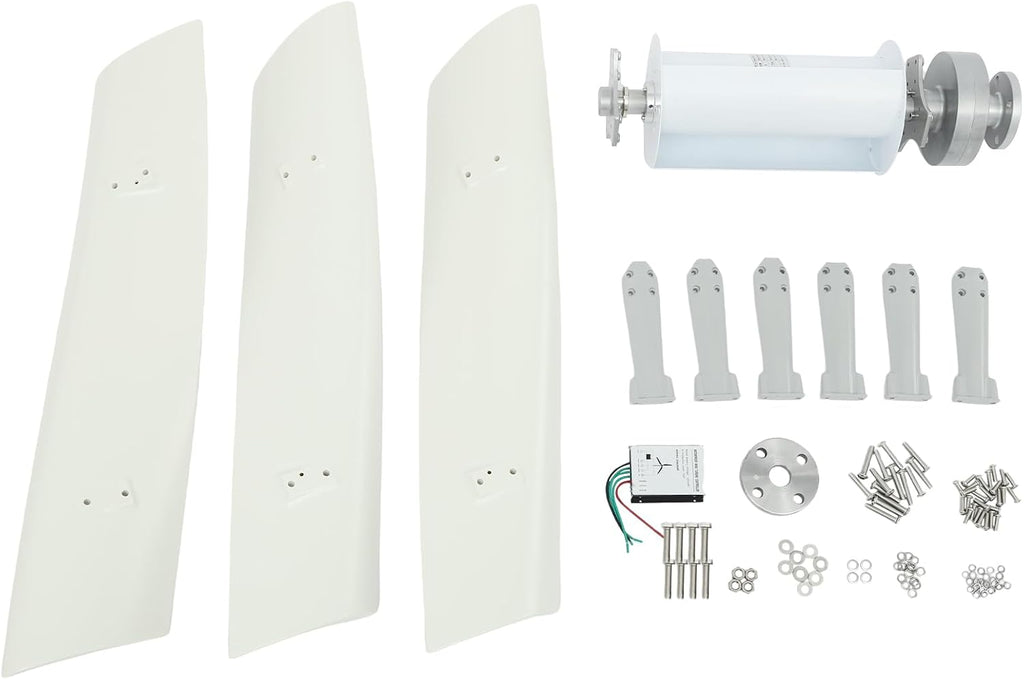 100W Vertical Axis Wind Turbine Generator, 12V Wind Power Turbine Generator Kit, 3-Blade Outdoor Windmill Power Kit with Controller for Home, Business, and Industrial Energy Supply
