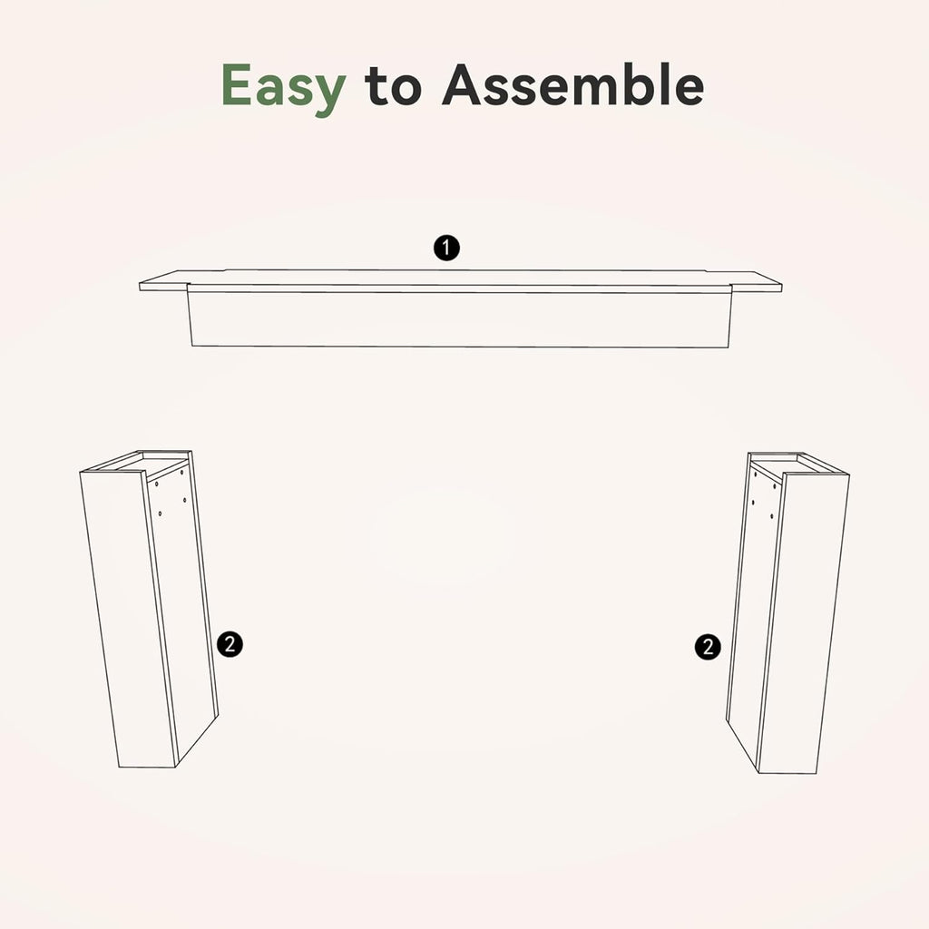 Solid Wood Console Table, 63-Inch Farmhouse Sofa Table Behind Couch for Entryway, Living Room, Foyer, Easy Assembly (Weathered Gray)