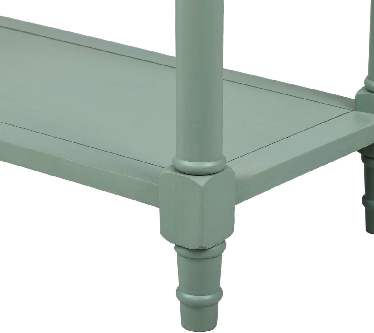 Knocbel Antique Entry Console Table with Drawers & Bottom Open Shelf, Wood Sofa Tables for Entryway Hallway Living Room, 35.43' W x 13.8' D x 30.25' H, Retro Blue