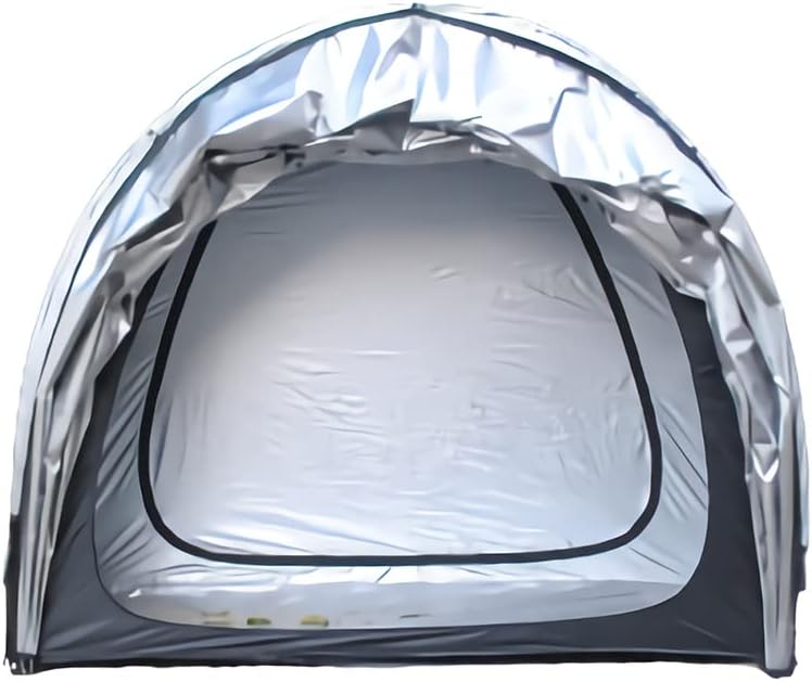 Large Bike Storage Shed Tent, 4 Bikes Waterproof Portable Bike Bicycle Motorcycle Tent Heavy Duty Double-Sided Opening Tricycle Motorcycle Storage Tent For Outdoor Camping Hiking ( Color : Black )
