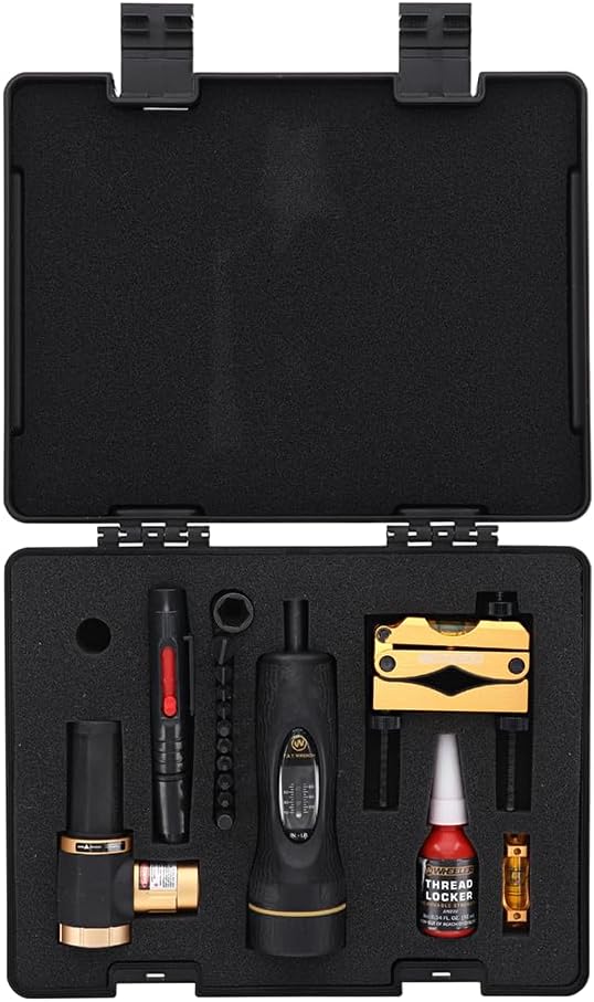 Wheeler Engineering Scope Mounting Kit with Fat Wrench, Reticle Leveling System, Bore Sighter, and Storage Case, for Scope Intallation and Alignment