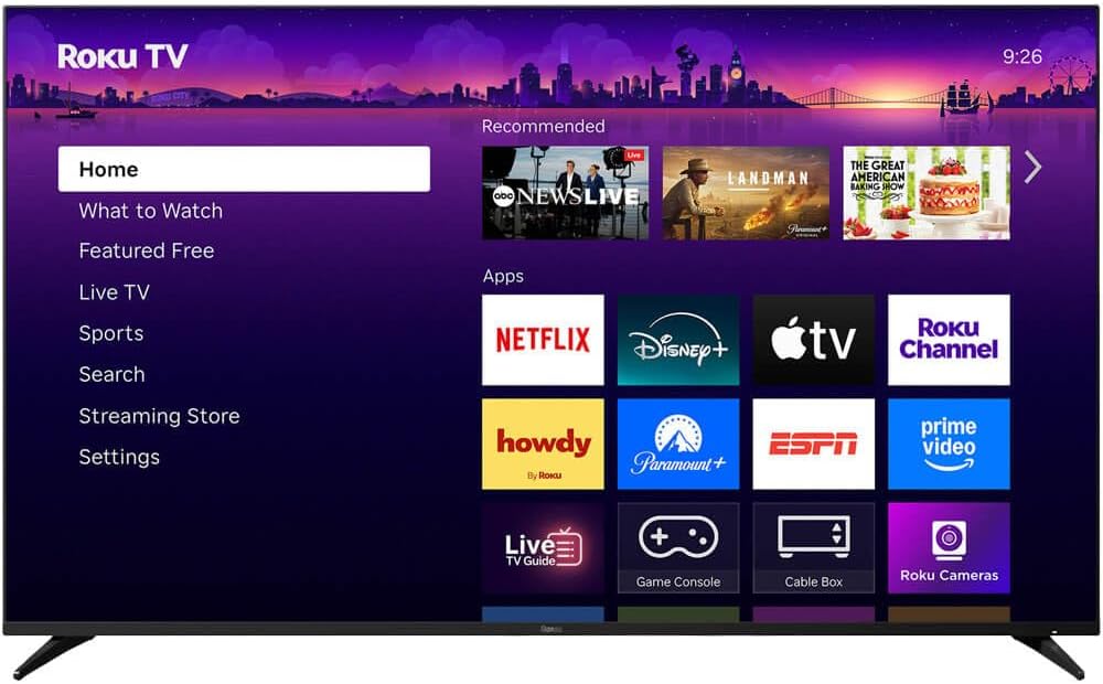 Roku 55 Inch Class Pro Series 4K QLED Mini-LED Smart TV with HDR, Voice Remote, Wi-Fi 6, Dolby Vision, 12 Month CPS Warranty, HDMI Cable and Screen Cleaner for Home Entertainment Streaming (65)