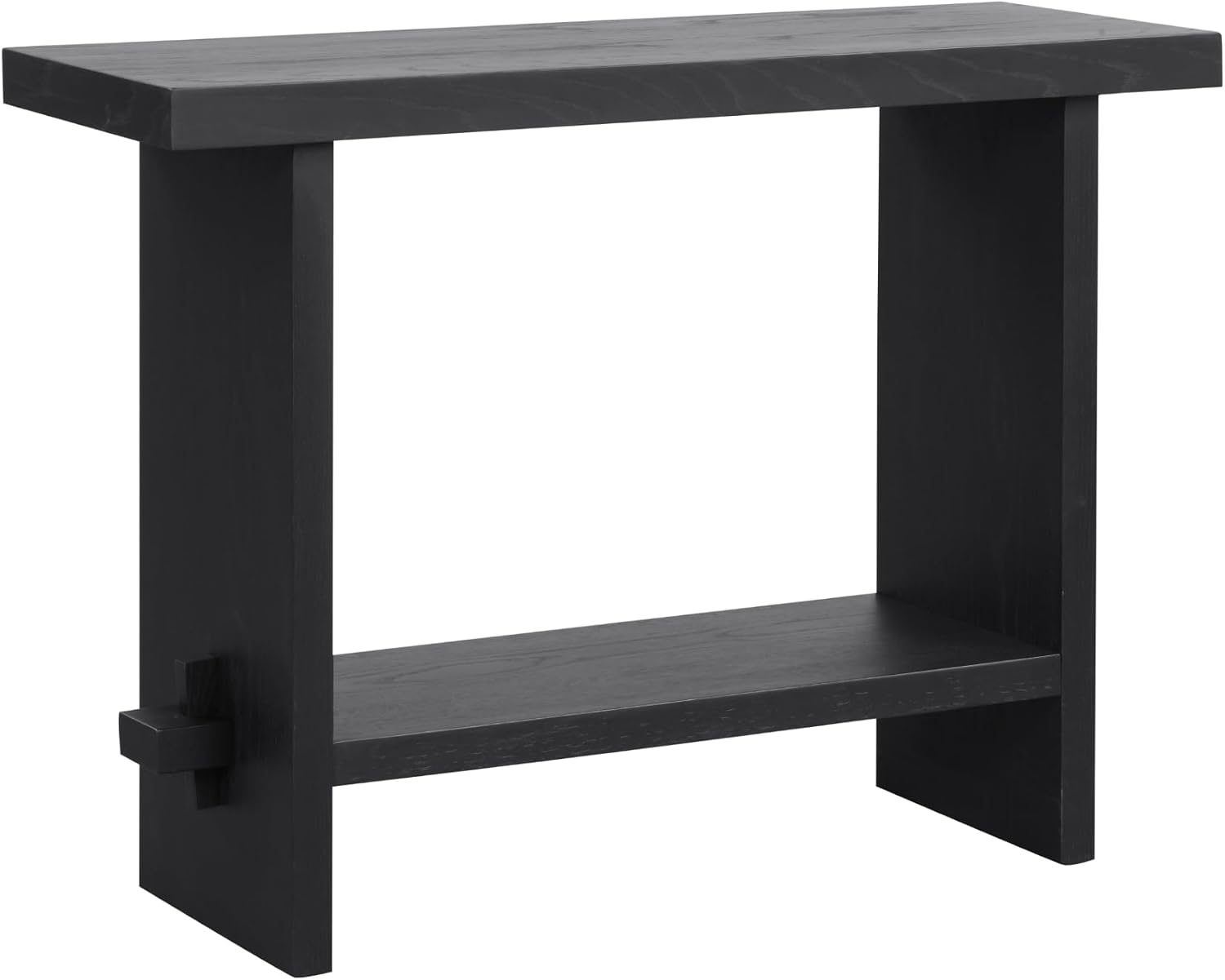 Nathan James Virgo Wood Accent Storage Console Sofa Table, for Entryway, Hallway or Living Room, Reclaimed Black Oak - Set of 2