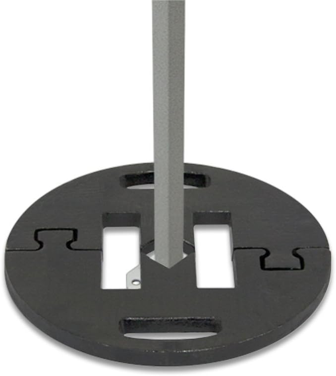Vispronet Commercial-Grade Canopy Weight Plates 44lb - Set of 2 Steel Base Plates for Pop Up Canopy Tents