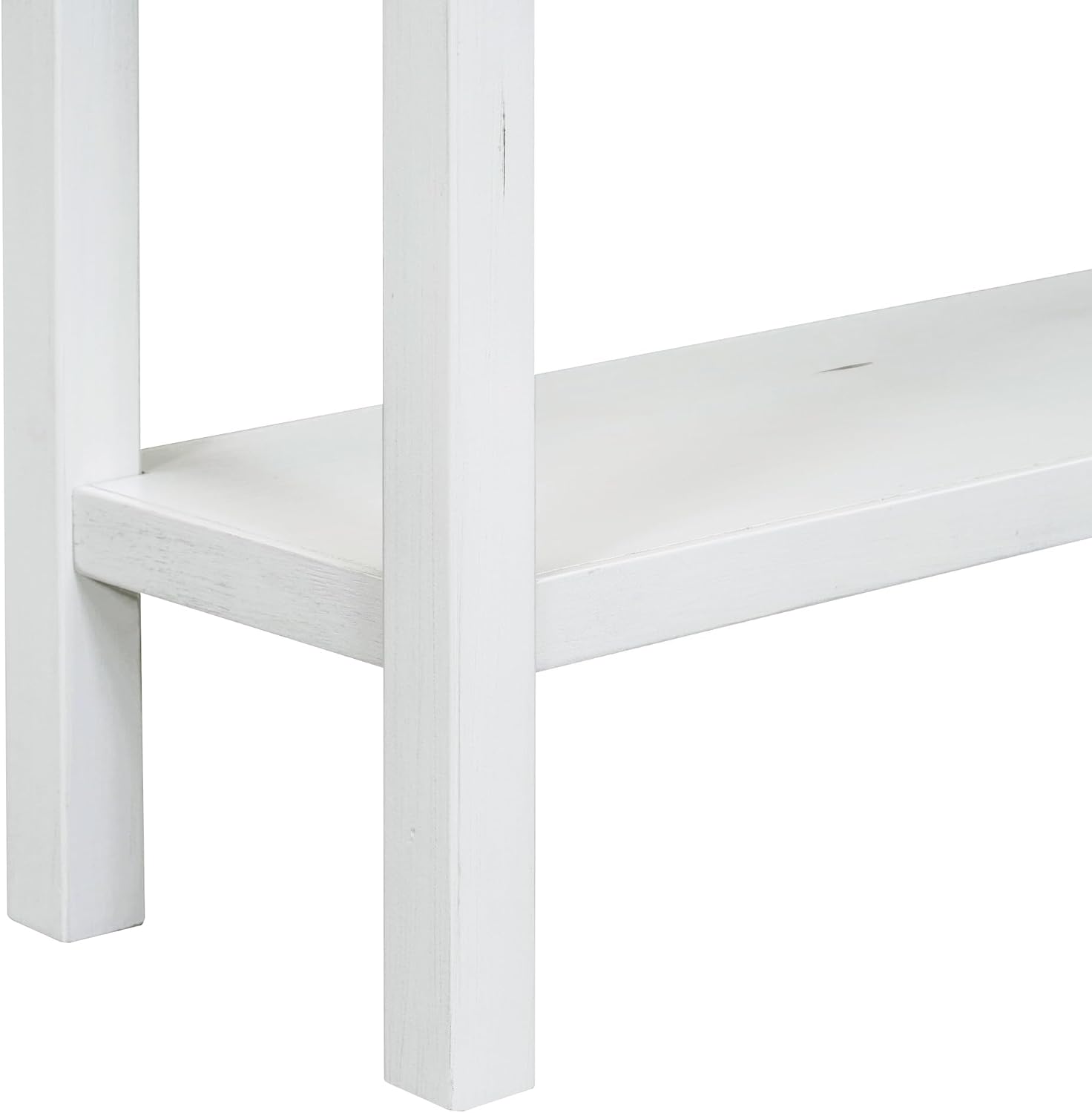 Merax Farmhouse Entryway Console Table with Storage Drawers, Wood Sofa Table Behind Couch with Shelf, for Hallway Foyer, Antique White