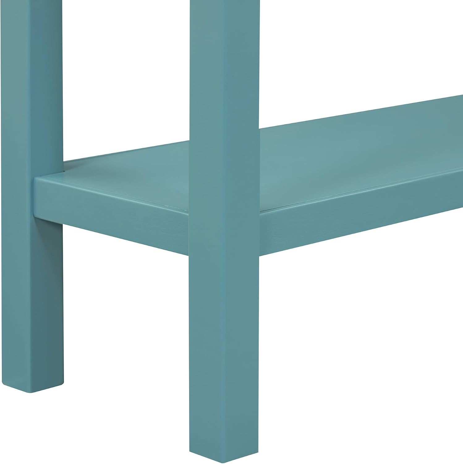 Merax Farmhouse Entryway Console Table with Storage Drawers, Long Sofa Table Behind Couch with 4 Drawers and Open Shelf, Hallway Tables for Living Room, Turquoise Green