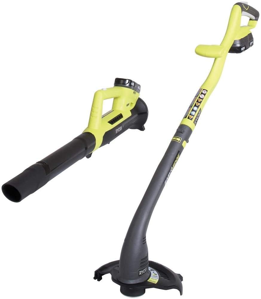 Ryobi One ONE+ 18-Volt Lithium-Ion String Trimmer/Edger and Blower Combo Kit 2.0 Ah Battery and Charger Included
