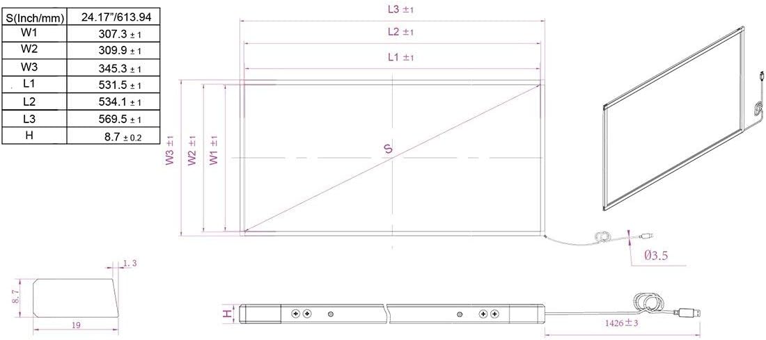 32 inch Multi-Touch 10 Point Infrared Touch Frame, ir Touch Panel, Infrared Touch Screen Overlay â€¦