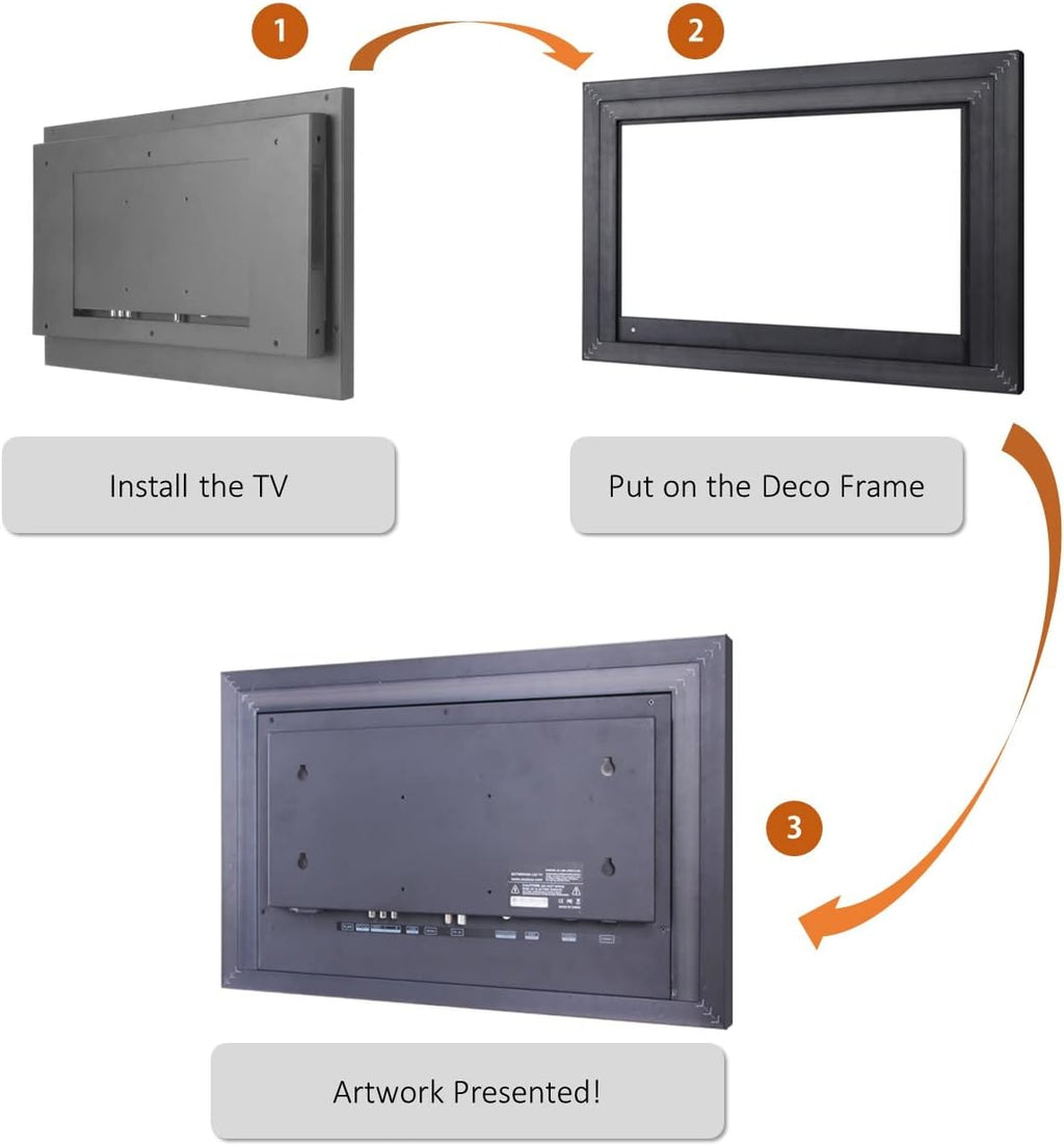 Soulaca 27 inches Smart Mirror with Antique Ivory Color Frame TV Waterproof IP65 SPA Fireplace Wall Mount Decoration Built-in Voice Control WiFi Bluetooth Entertainment Gallery Makeup Mirror