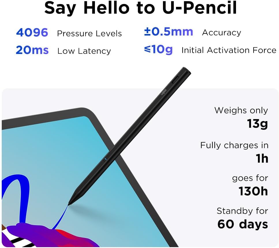 UGEE Pad 8GB+256GB Fun Drawing Pad,14.25''Standalone Drawing Tablet with No Computer Needed,2.4K Ultra HD Large Screen with Full-Laminated Screen,Android 14 ipad Drawing Stand for 10000mAh+27W Battery