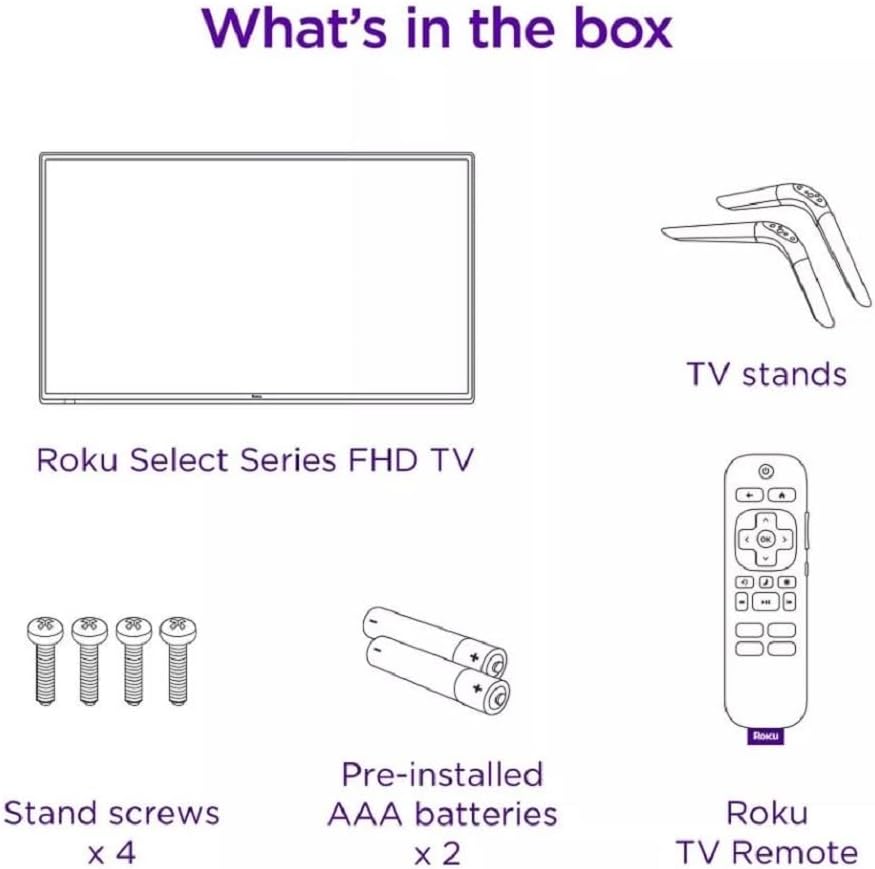 Roku 40' Select Series 1080p Full HD Smart TV TV Remote, Designed for Seamless Streaming, Wi-Fi, Color Enhancer - 40R3B4