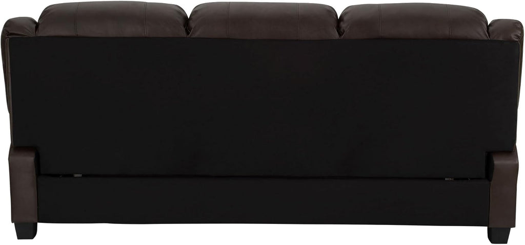 RecPro Charles Collection | 80' RV Hide A Bed Loveseat | Memory Foam Mattress | RV Sleeper Sofa | Pull Out Couch | RV Furniture | RV Loveseat | RV Living Room (Slideout) Furniture | Chestnut