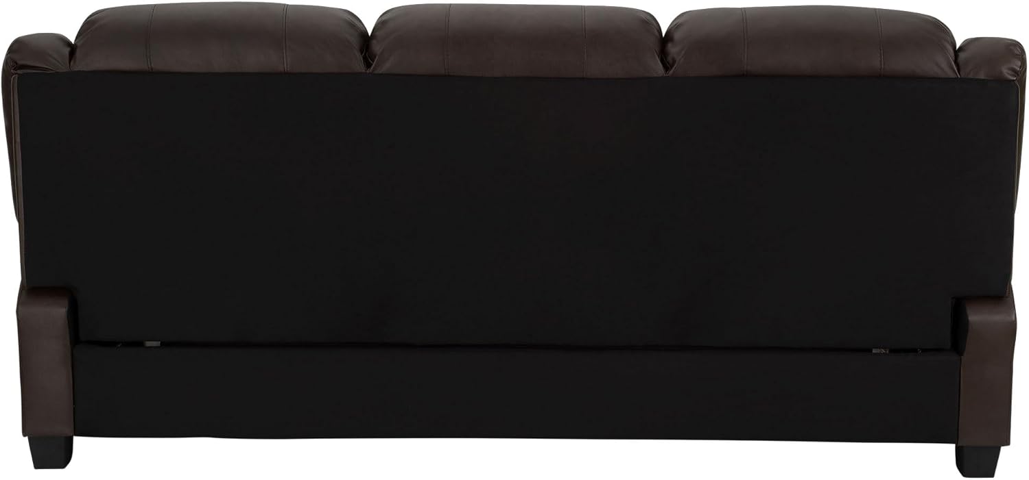RecPro Charles Collection | 80' RV Hide A Bed Loveseat | Memory Foam Mattress | RV Sleeper Sofa | Pull Out Couch | RV Furniture | RV Loveseat | RV Living Room (Slideout) Furniture | Chestnut