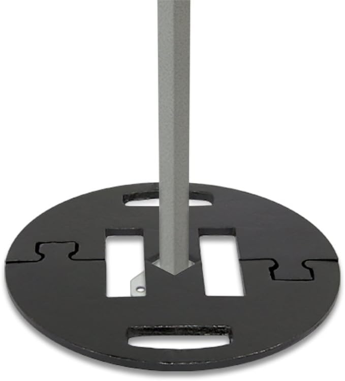 Vispronet Commercial-Grade Canopy Weight Plates 22lb - Set of 2 Steel Base Plates for Pop Up Canopy Tents