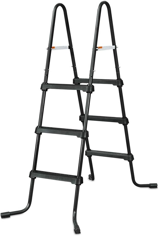 Summer Waves P41408361 14 x 8 Foot 36 Inch Elite Metal Frame Rectangular Above Ground Pool with SFX600 SkimmerPlus Filter Pump and SureStep Ladder