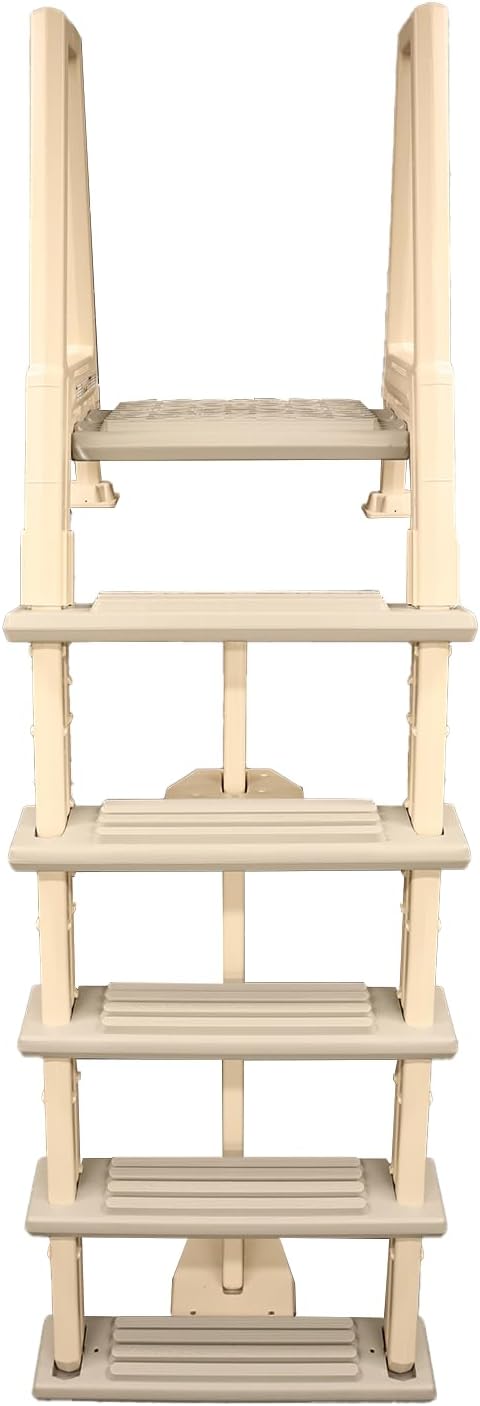 Confer Plastics 6000X Heavy Duty Above Ground in-Pool Swimming Ladder for Decks Adjustable from 42IN to 56IN HIGH