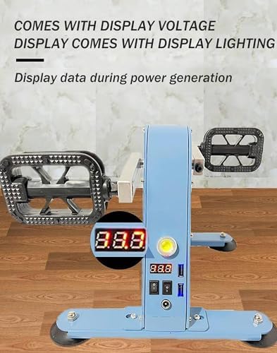 Portable High-power Hand-crank/foot-pedal Generator with Digital Display, Dual USB Output Ports, and LED Lighting Function.