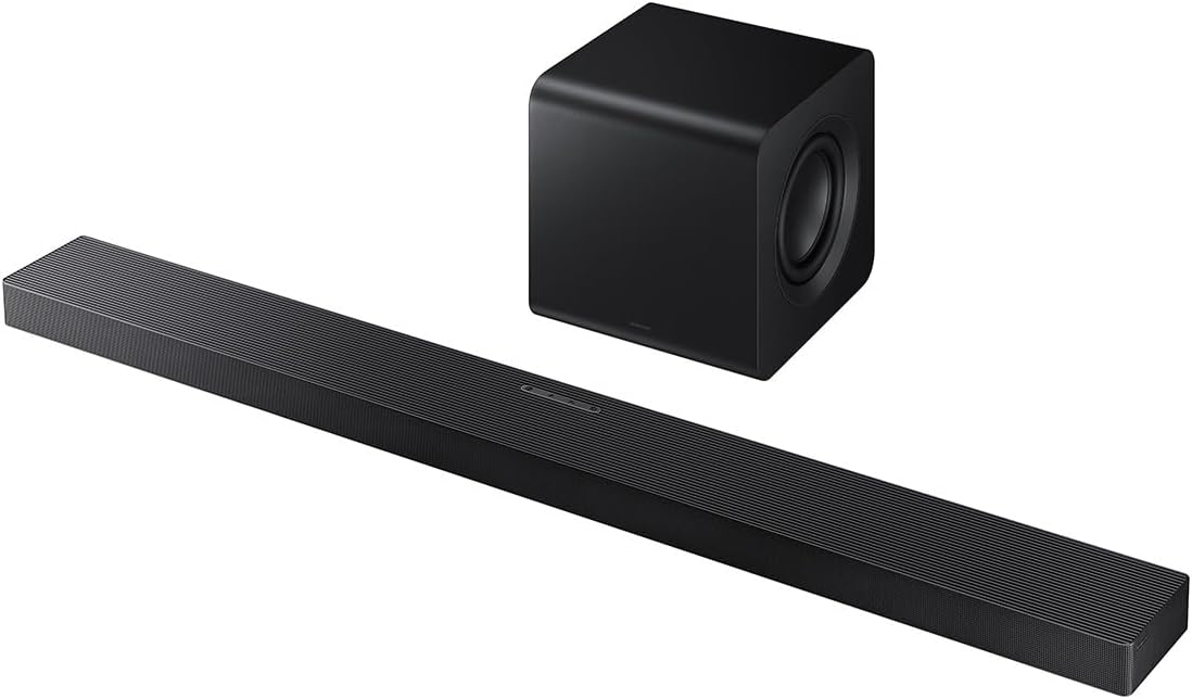 SAMSUNG QN55S85FAFXZA 55 Inch OLED HDR 4K Smart TV with a HW-QS700F 3.1.2 Ch Dolby Atmos Soundbar and Subwoofer (2025)