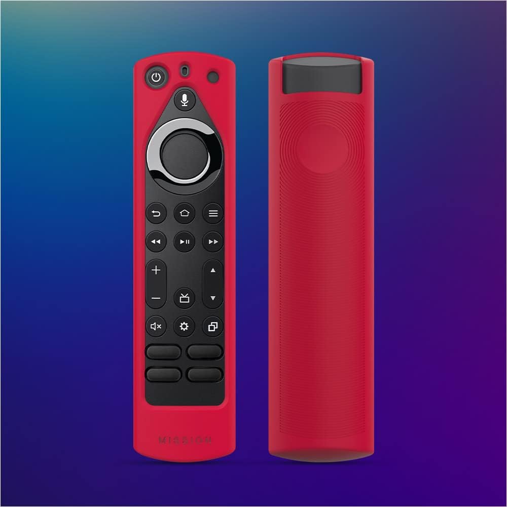 Amazon Fire TV 55' 4-Series 4K UHD smart TV bundle with Universal Tilting Wall Mount and Red Remote Cover