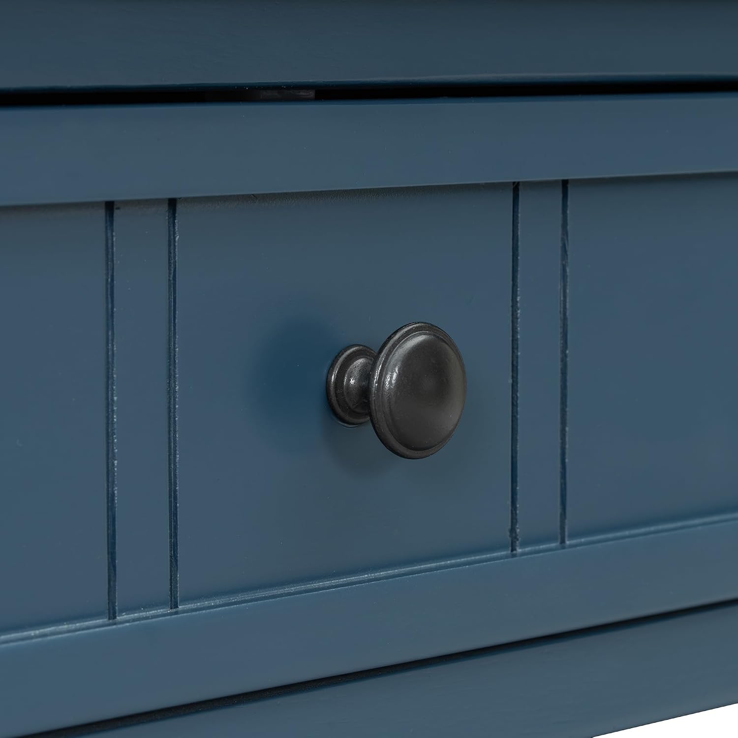 Knocbel Antique Entry Console Table with 2 Drawers & Bottom Open Shelf, Wood Sofa Tables for Entryway Hallway Living Room, 35.34' W x 13.8' D x 30.25' H, Dark Navy