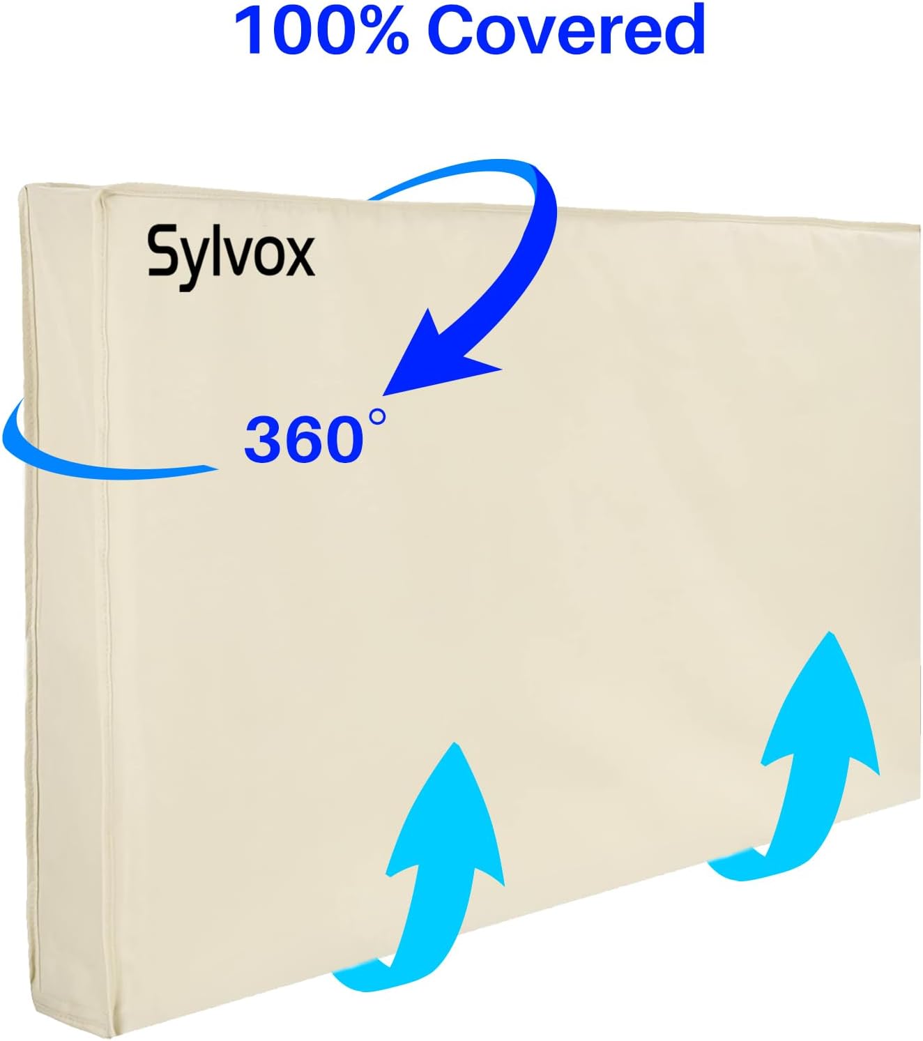 SYLVOX Outdoor TV Cover for 60-65 Inch Flat Screen TVs, All-Weather 600D Waterproof & Dust-Proof Protection, Weatherproof Design with Remote Control Pocket, Compatible with Multiple Mounting Options