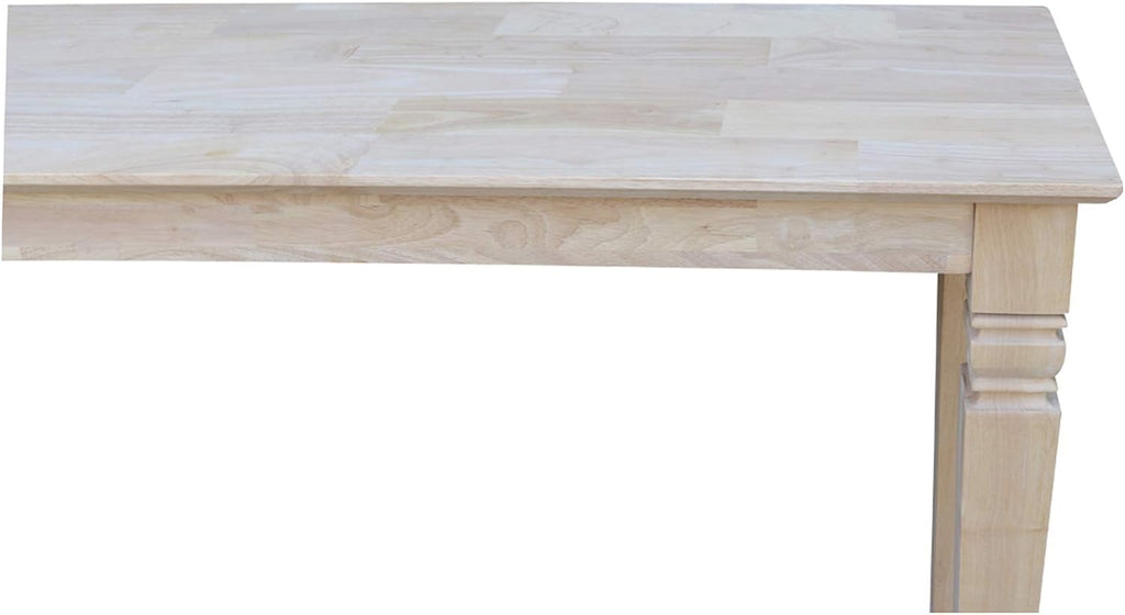 IC International Concepts, Java Console Table, Solid Real Wood, Sturdy Parawood, Living Room/Family Room/Entryway, 50LBS capacity, 52'W x 16'D x 30'H, Paint/Stain Ready, Unfinished