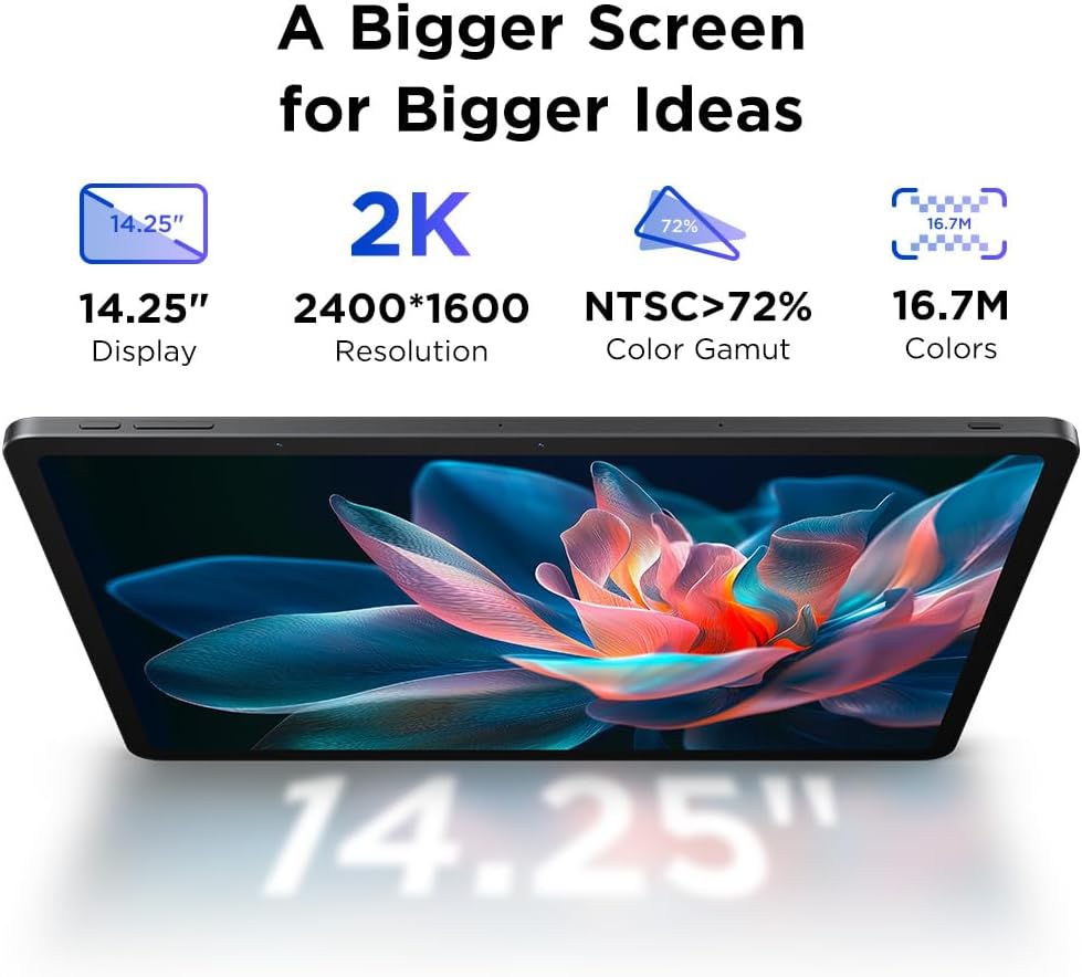 UGEE Pad 8GB+256GB Fun Drawing Pad,14.25''Standalone Drawing Tablet with No Computer Needed,2.4K Ultra HD Large Screen with Full-Laminated Screen,Android 14 ipad Drawing Stand for 10000mAh+27W Battery