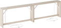 TIQLAB 9.1 Inch Narrow Console Table with Power Outlet,Sofa Table Set of 2，Total Length 94'' Sofa Table Behind Couch，for Entryway&Living Room, Light Walnut
