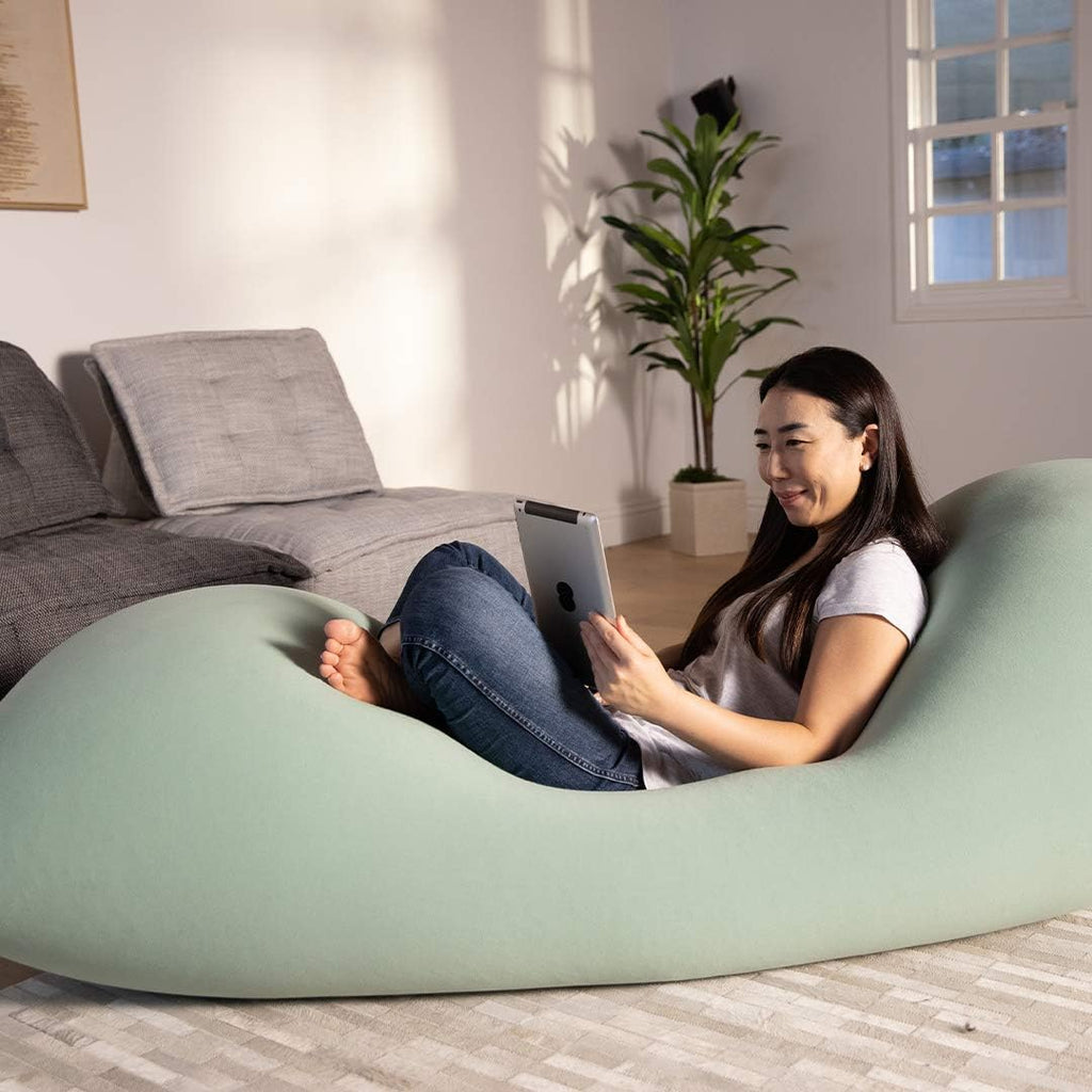 Yogibo Max 6 Foot Giant Bean Bag Chair Bed Lounger for Adults, Kids and Teens with Filling, Extra Large, Oversized, Big, Huge, Plush, Sensory Beanbag Couch Sofa Sack, Washable Cover, Lavender