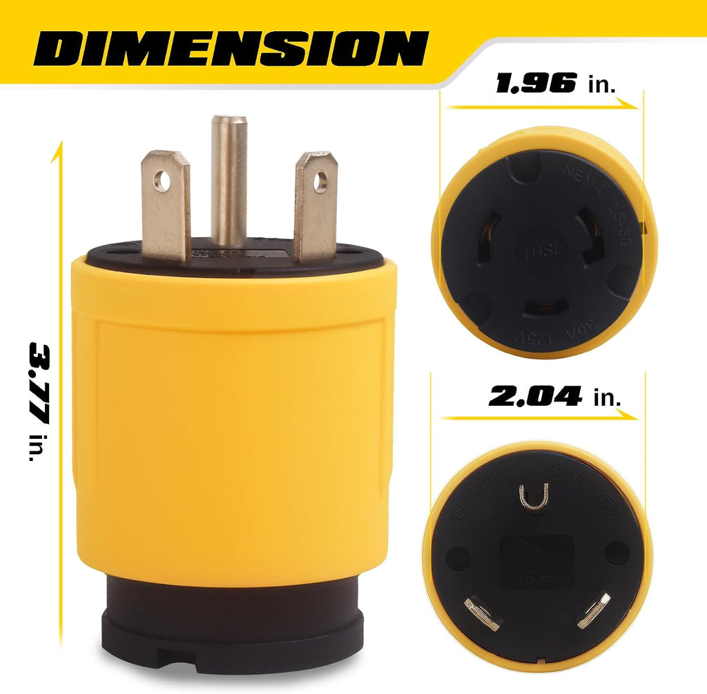 4000 Watt Portable Inverter Gas Generator with Power Plug Adapter