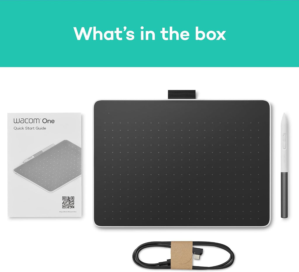 Wacom One Bluetooth Drawing Tablet, Medium, Compatible with Chromebook, Mac, Windows, Android