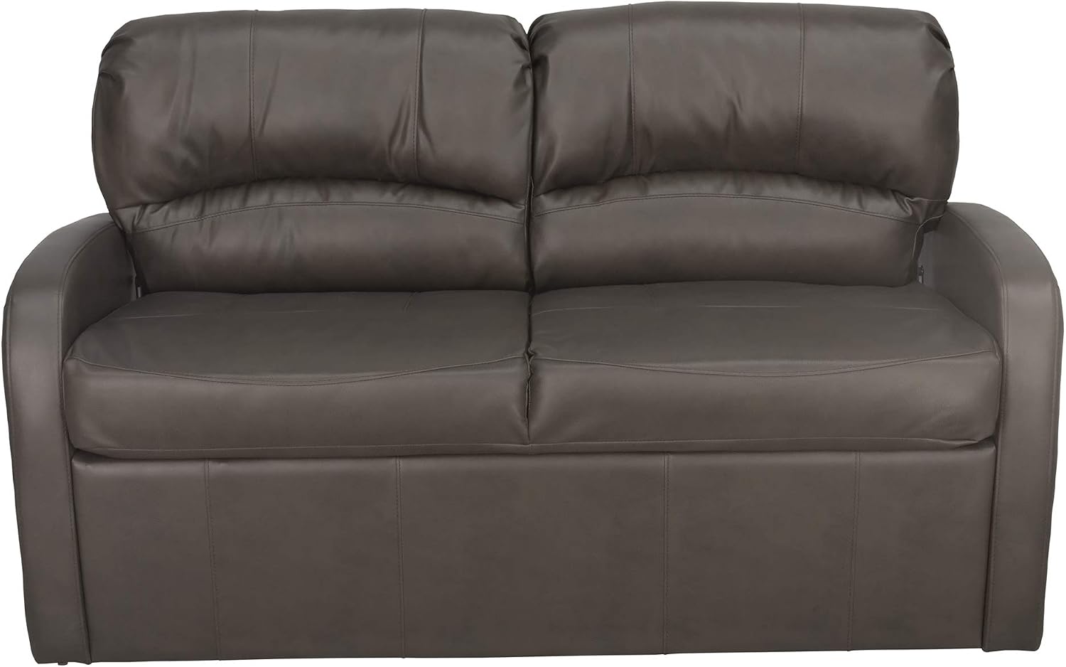 RecPro Charles Collection 60' RV Jack Knife Sofa w/Arms | Sleeper Sofa | Couch | Living Room (Slideout) Furniture | Camper | Chestnut