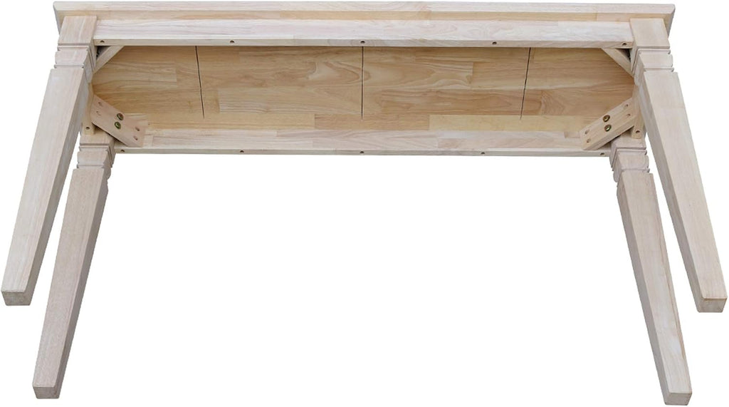 IC International Concepts, Java Console Table, Solid Real Wood, Sturdy Parawood, Living Room/Family Room/Entryway, 50LBS capacity, 52'W x 16'D x 30'H, Paint/Stain Ready, Unfinished
