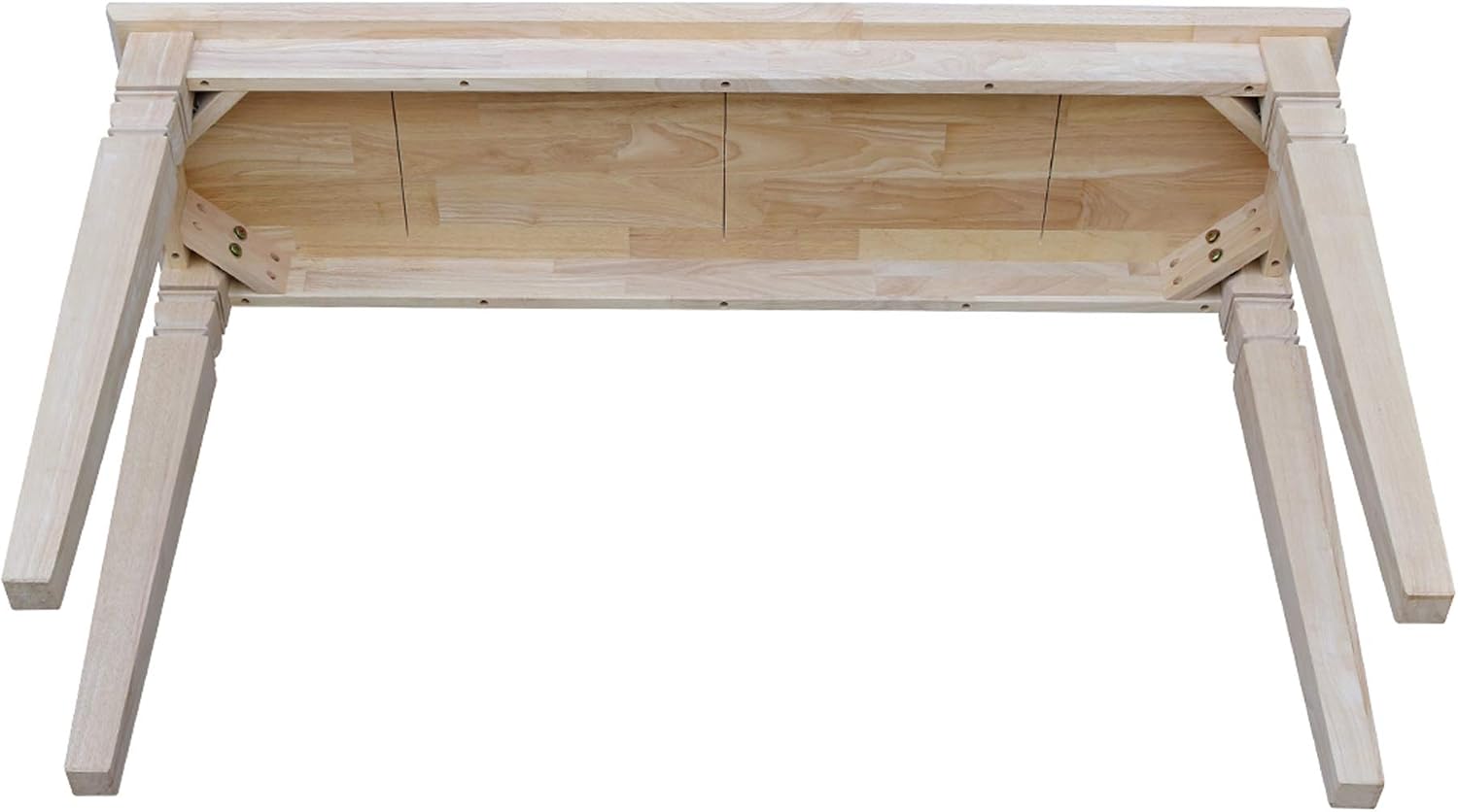IC International Concepts, Java Console Table, Solid Real Wood, Sturdy Parawood, Living Room/Family Room/Entryway, 50LBS capacity, 52'W x 16'D x 30'H, Paint/Stain Ready, Unfinished