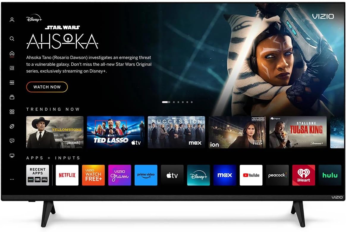VIZIO 43 Inch V Series 4K UHD LED Smart TV Bluetooth Compatible with Dolby Vision HDR/HDR10+ HLG, HDMI VRR, V-Gaming Engine and IQ Active (V4K43M-0804)