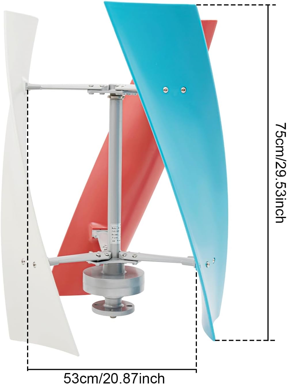 400W 12V Wind Turbine Generator Kit, 3-Blades Helix Wind Turbine Generator, Automatic Speed Regulation Vertical Axis Power Generator with Controller