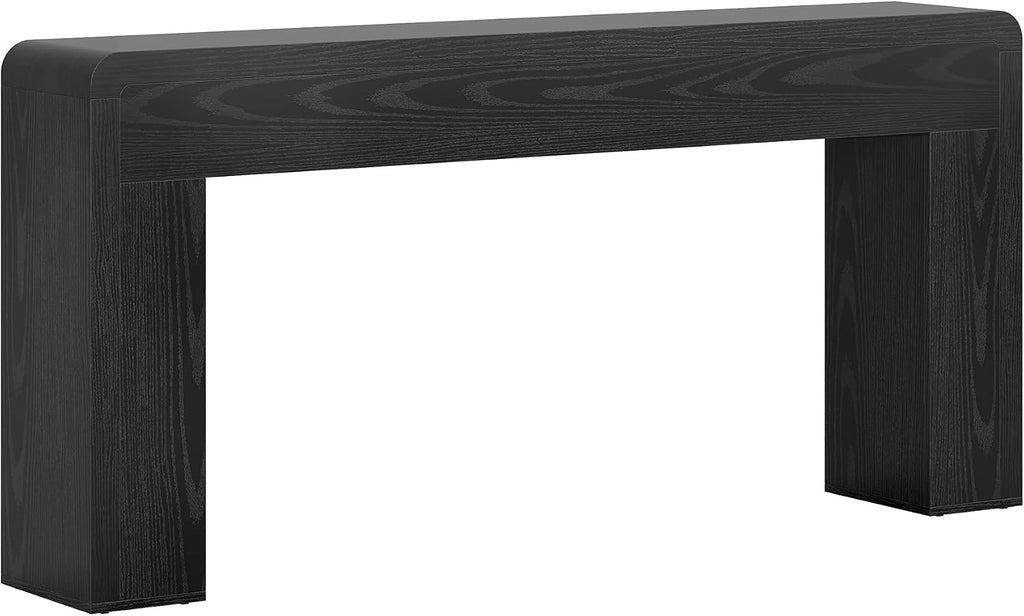 Tribesigns 70.9-Inch Extra Long Console Table, Rustic Wooden Sofa Table Behind Couch, Farmhouse Entryway Console for Living Room, Entryway, Hallway, Foyer (Black)