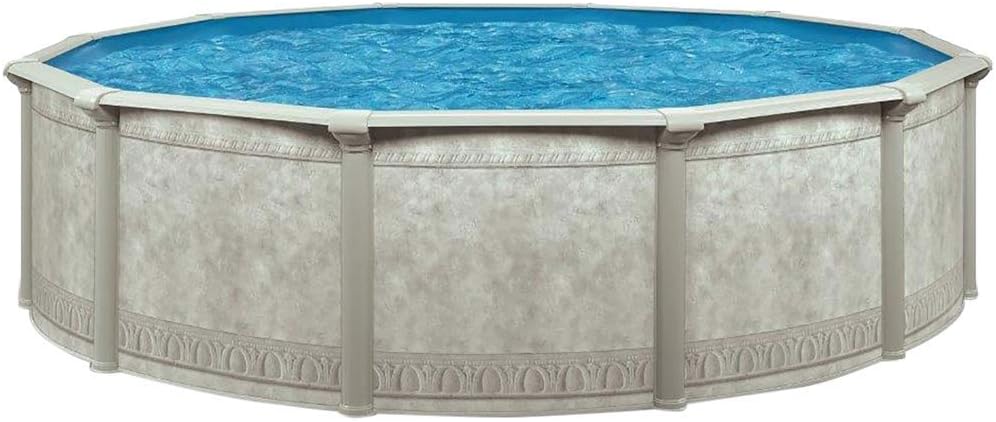 Aquarian Steel-Frame Above-Ground Pool Kit w/Pump & Leaf Skimmer, Venetian, 18'