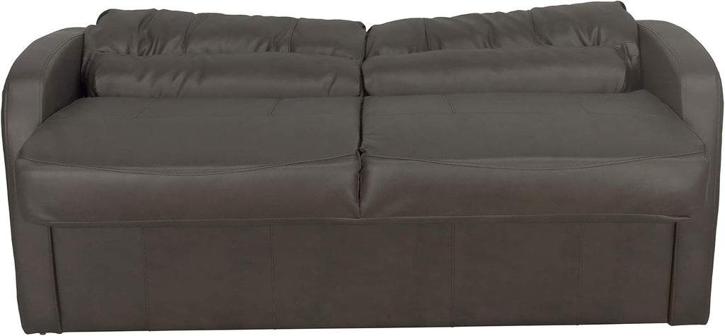 RecPro Charles Collection 60' RV Jack Knife Sofa w/Arms | Sleeper Sofa | Couch | Living Room (Slideout) Furniture | Camper | Chestnut