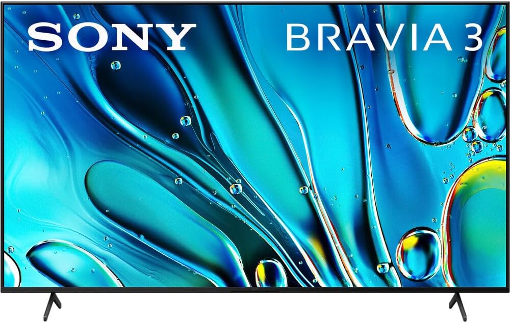Sony BRAVIA 3 K50S30 50 inch 4K HDR Smart LED TV (2024) - (Renewed) Bundle with 2 Year Enhanced Protection Pack