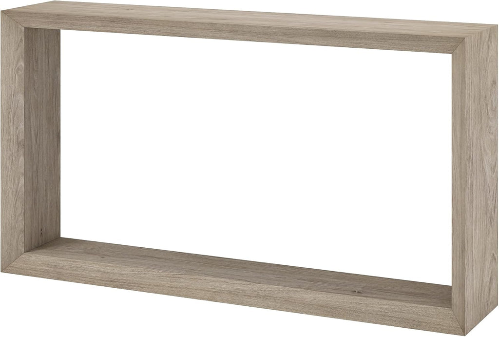 Henn&Hart 55' Wooden Rectangular Console Table Entryway Table, Sofa Table with Wooden Shelf for Entryway, Living Room, Couch, Hallway, or Office, Weathered Gray