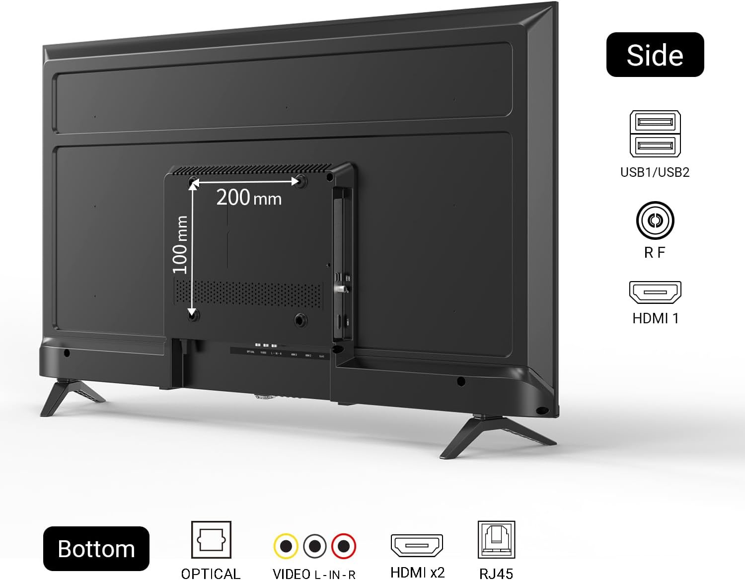 TuTu 43 Inch 4K UHD LED Smart TV with Tizen OS TV Compatible HDR 10, MEMC, Dolby Audio, Voice Remote, WiFi, Bluetooth, Streaming Television(2025 Model)