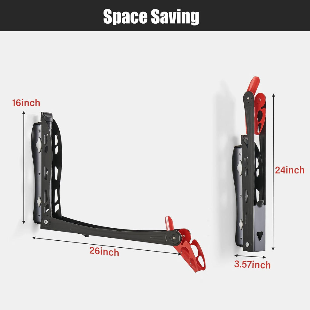 Ultrawall BIKEPAL Swivel Bike Racks - No Lift Wall-Mounted Bike Storage Solution for Home & Garage