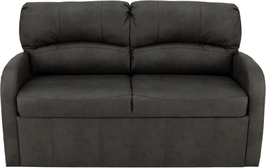 RecPro Charles Collection 60' RV Jack Knife Sofa w/Arms | RV Sleeper Sofa | Gunmetal