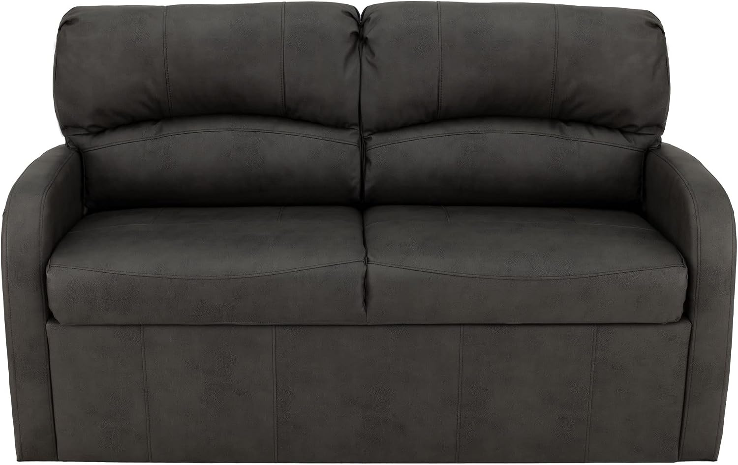 RecPro Charles Collection 60' RV Jack Knife Sofa w/Arms | RV Sleeper Sofa | Gunmetal