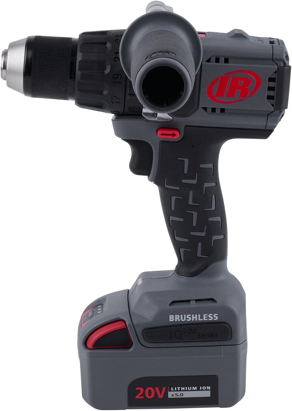 Ingersoll Rand D5241-K22 1/2' 20V Cordless Hammer Drill 2 Battery Kit, 1100 in-lb Torque, Keyless Chuck, Pistol Grip