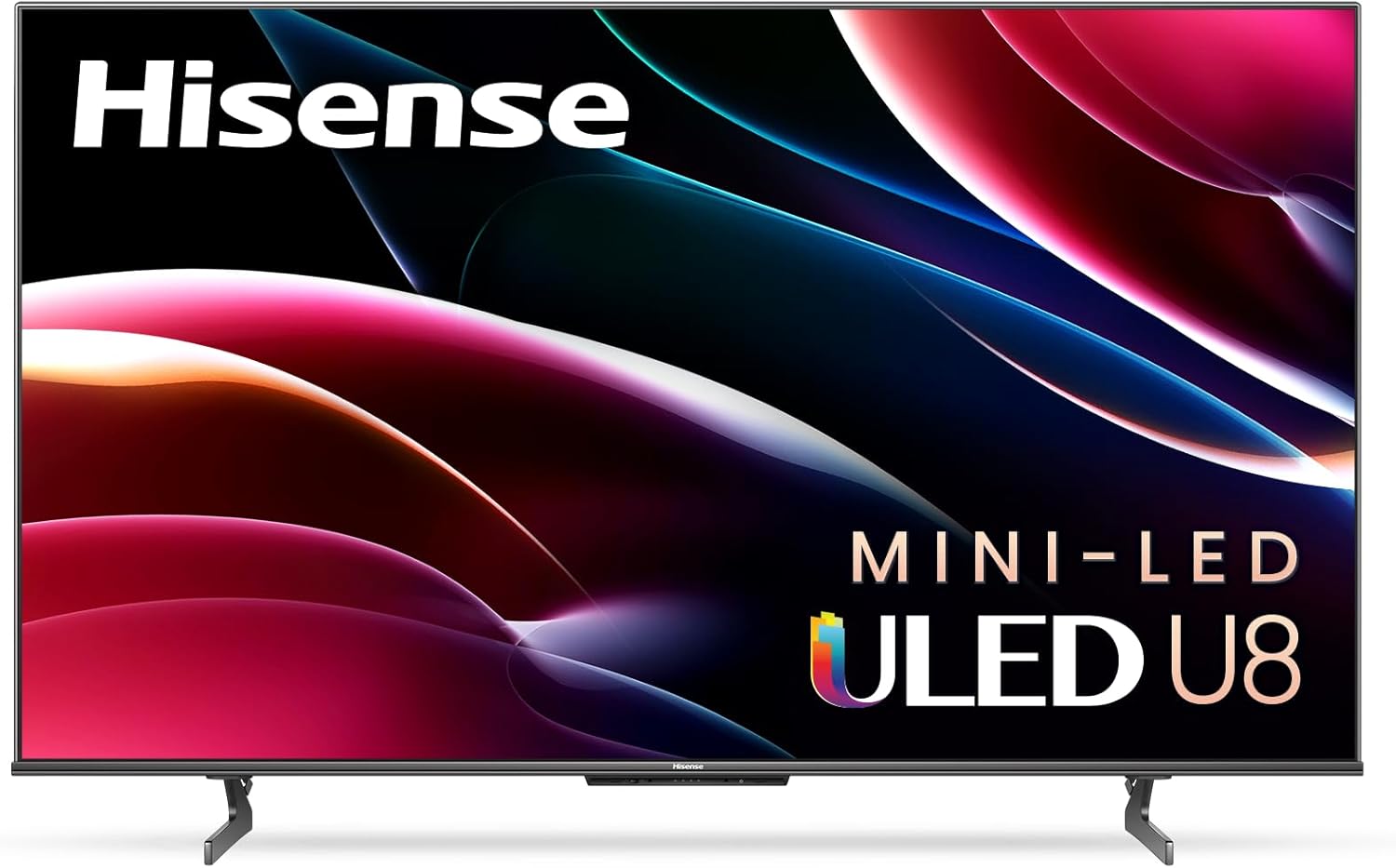 Hisense 75U8H QLED Series Quantum 4K ULED Mini-LED 75-Inch Class Google Smart TV (75U8H, 2022 Model), Black