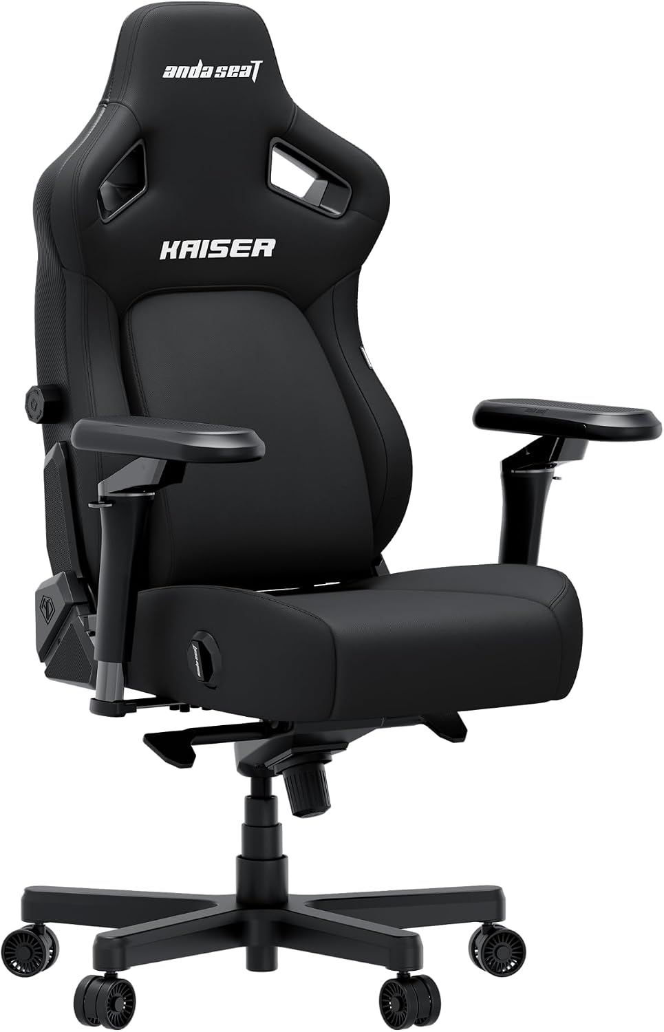 Anda Seat Kaiser 4 XL Gaming Chairs for Adults - Ergonomic Black Fabric Gaming Chairs with 6DArmrest, Comfortable Office Seat with Lumbar Support, Heavy Duty Wide Gamer Seat