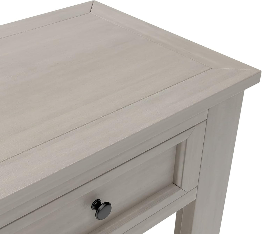 LKTART Solid Wood Console Table,Long Sofa Table Entryway Table with 4 Drawers and Bottom Shelf for Hallway Living Room Couch Table,Easy Assembled (63' Gray Wash)