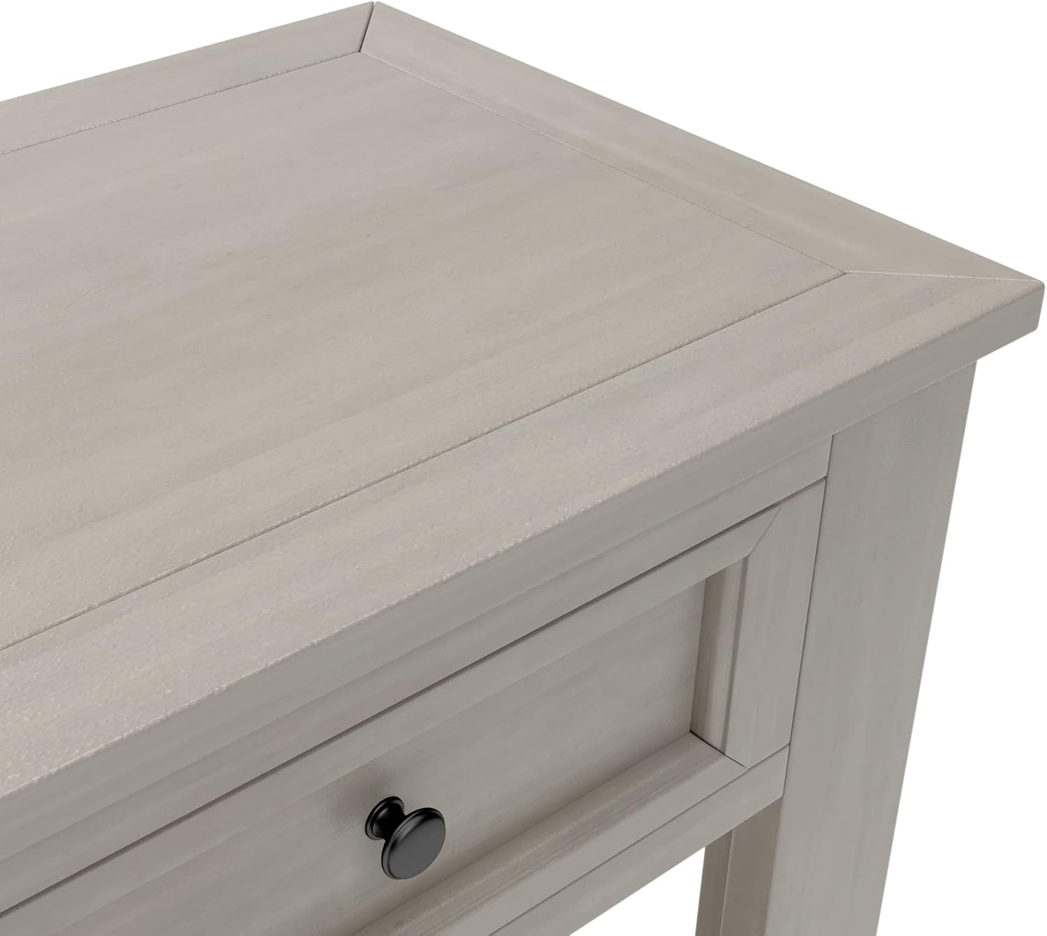 LKTART Solid Wood Console Table,Long Sofa Table Entryway Table with 4 Drawers and Bottom Shelf for Hallway Living Room Couch Table,Easy Assembled (63' Gray Wash)